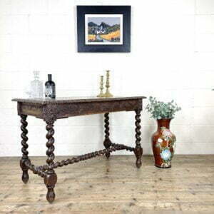 Antique 19th Century Carved Oak Table