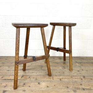 Pair of Rustic Wooden Cutler’s Stools