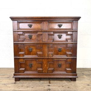 Antique Oak Geometric Chest of Drawers