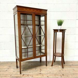 Edwardian Inlaid Mahogany Glass Display Cabinet