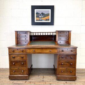 Large Victorian Mahogany Dickens Desk