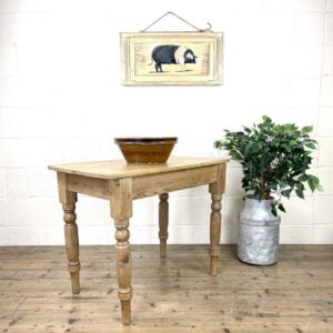 Small Antique Pitch Pine Kitchen Table