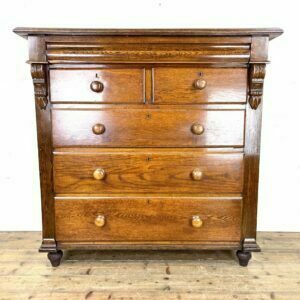 Large Victorian Antique Oak Chest of Drawers