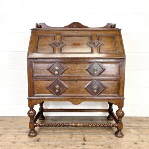 Antique Oak Bureau in the Jacobean Style