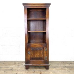 Vintage Oak Bookcase with Cupboard