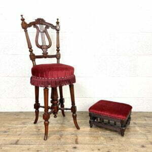 Victorian Mahogany Musician’s Stool and Footstool