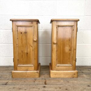 Pair of Antique Pine Bedside Cupboards