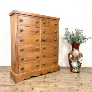 Reclaimed Mahogany Bank of Drawers