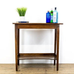 Antique Oak Two Tier Side Table