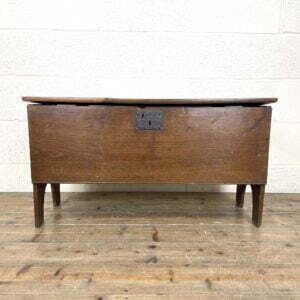 Small Antique Elm Six Plank Chest