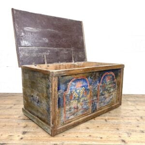 Painted Antique Rustic Trunk