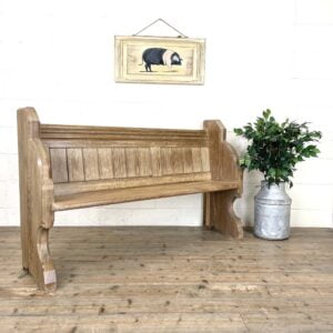 Antique Pitch Pine Church Pew