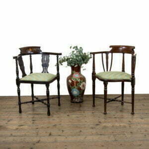 Two Similar Antique Mahogany Corner Chairs