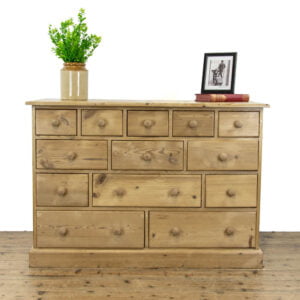 Vintage Pine Bank of Drawers