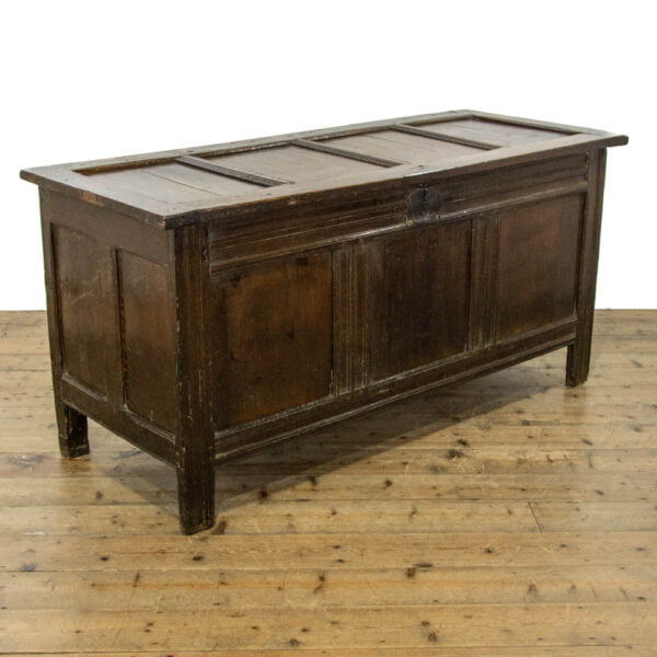 M-3168 Antique 18th Century Oak Coffer Penderyn Antiques (1)