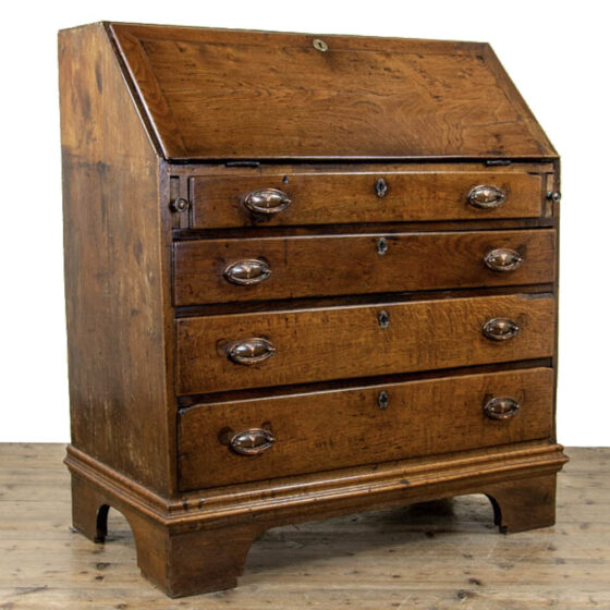 M-3182 18th Century Antique Oak Bureau Penderyn Antiques (2)