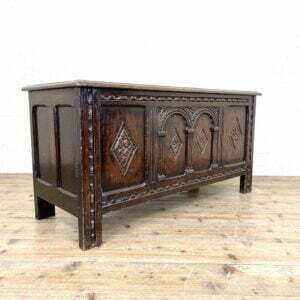 Carved Oak Blanket Box or Coffer