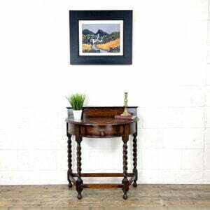 Antique Oak Demi Lune Hall Table