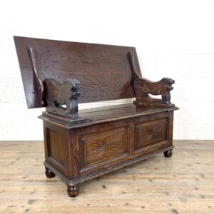 Antique Oak Monk’s Bench