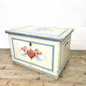 Antique Painted Chest with Floral Detail