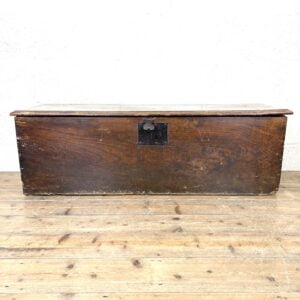 Antique 18th Century Elm Six Plank Coffer