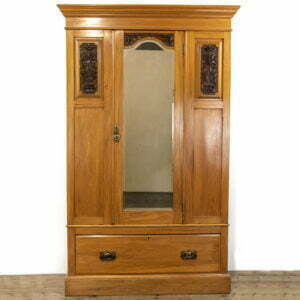 Edwardian Satinwood Single Mirror Door Wardrobe