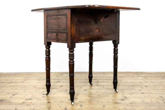 M-3335 Antique Mahogany Campaign Washstand Table Penderyn Antiques (2)
