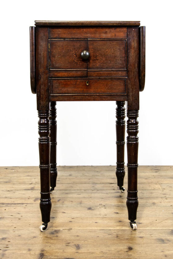 M-3335 Antique Mahogany Campaign Washstand Table Penderyn Antiques (7)