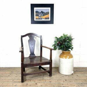 Large Antique Welsh Oak Farmhouse Armchair