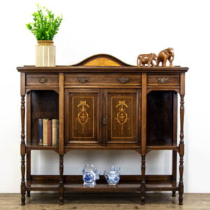 Edwardian Mahogany Marquetry Side Cabinet