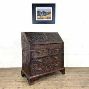 Antique 18th Century Carved Oak Bureau