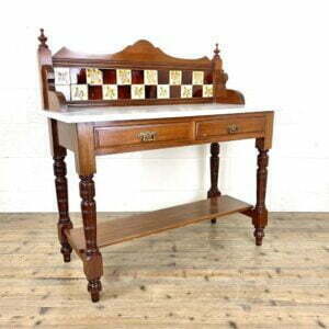 Antique Mahogany Washstand with Tiled Back