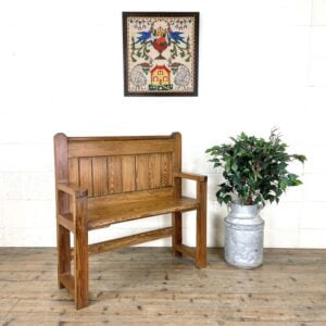Rustic Pitch Pine Pew Bench