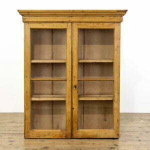 Antique Pine Glazed Two Door Wall Cabinet