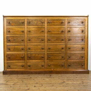 Large Reclaimed Oak Bank of Drawers