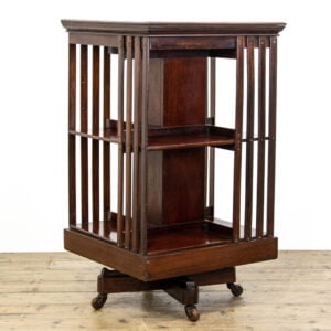 Antique Edwardian Mahogany Revolving Bookcase