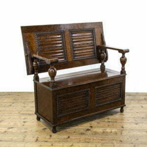 Early 20th Century Antique Oak Monks Bench