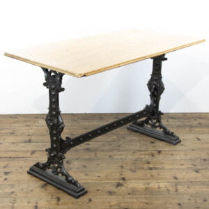 Cast Iron Table with Oak Top