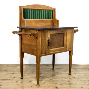 Edwardian Oak Marble Top Washstand