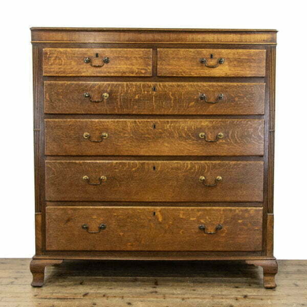 M-3616 Large Georgian Oak Chest of Drawers Penderyn Antiques (1)