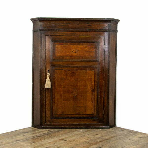 M-3640 Georgian Mahogany Corner Cupboard Penderyn Antiques (1)