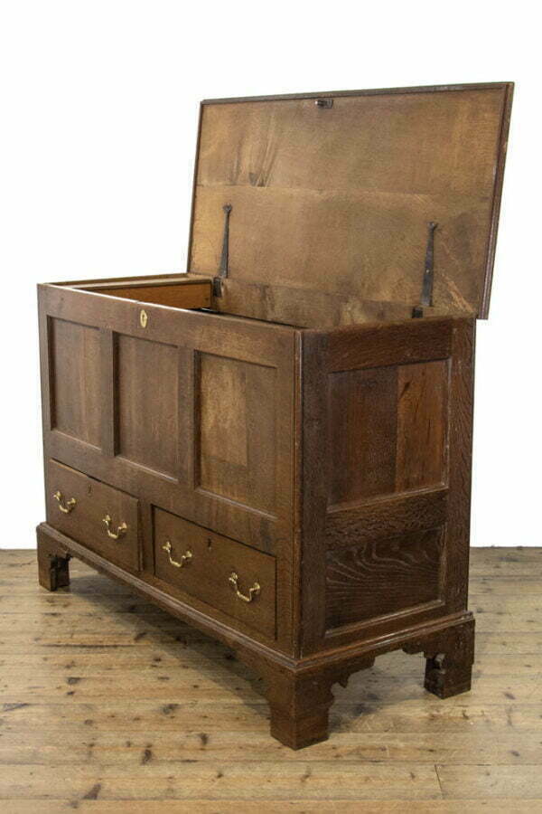 M-3647 Antique Oak Mule Chest Penderyn Antiques (9)