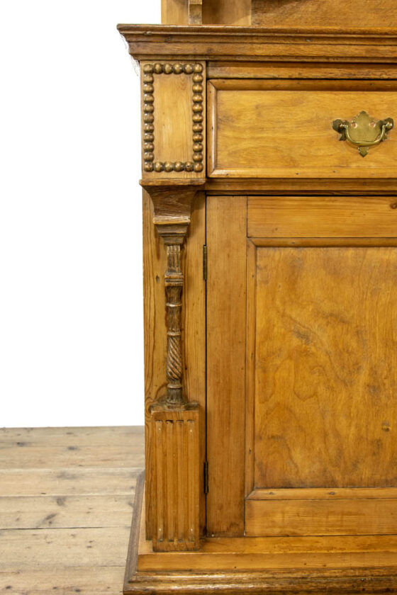 M-3651 Antique Oak and Pine Sideboard with Mirror Top Penderyn Antiques (4)