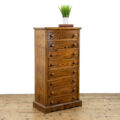 M-3691 Reclaimed Pitch Pine Bank of Drawers Penderyn Antiques (1)