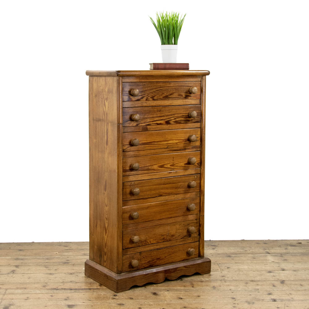 Reclaimed Pitch Pine Bank of Drawers