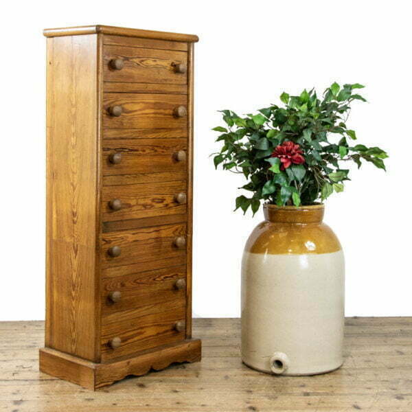 M-3692 Reclaimed Pitch Pine Bank of Drawers Penderyn Antiques (1)
