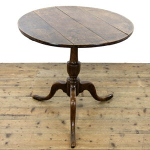 Antique Oak Circular Tripod Table