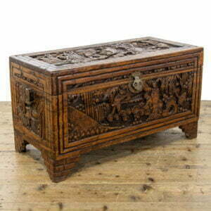 Vintage Carved Camphor Wood Trunk or Chest