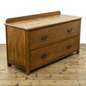 Low Vintage Oak Two Drawer Chest