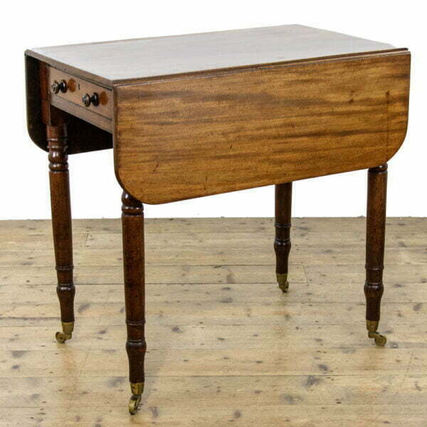 M-3726 Small Antique Mahogany Pembroke Table Penderyn Antiques (1)